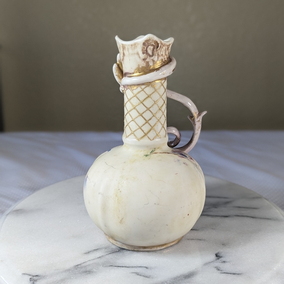 Art Nouveau Antique Vase 7 in Unmarked Royal Bonn? - Picture 3 of 8